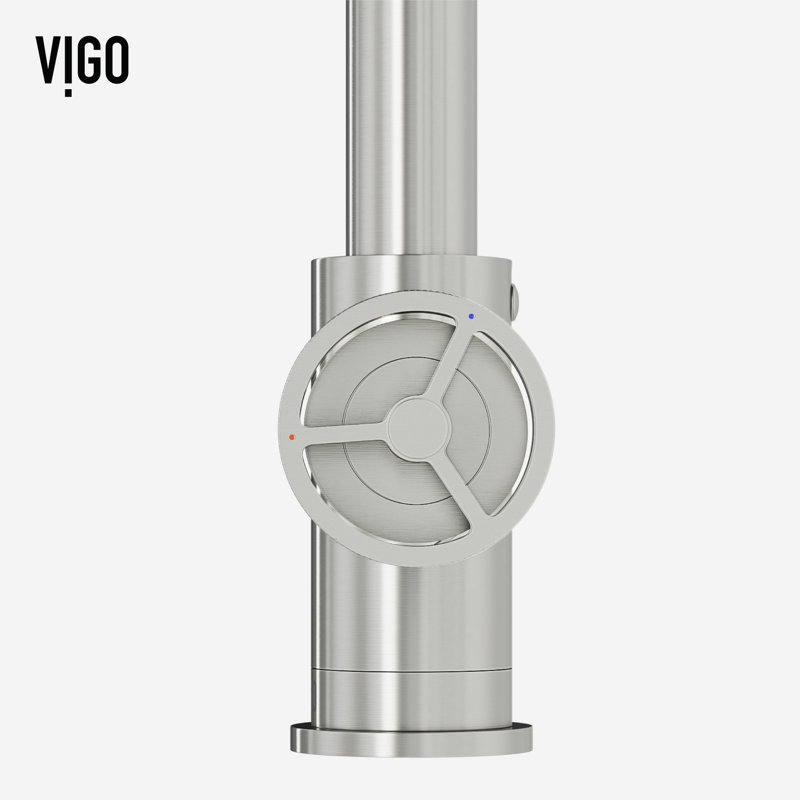 Robinet de bar de cuisine à poignée simple H 14 po Cass, Acier inoxydable