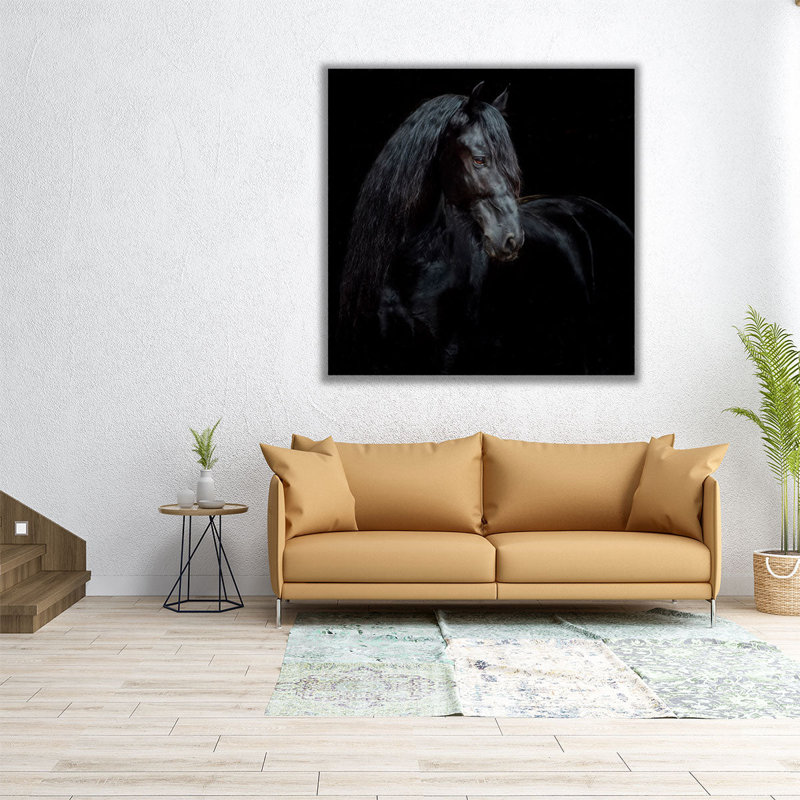 Équine, portrait, impression sur toile, H 24 po x l 24 po