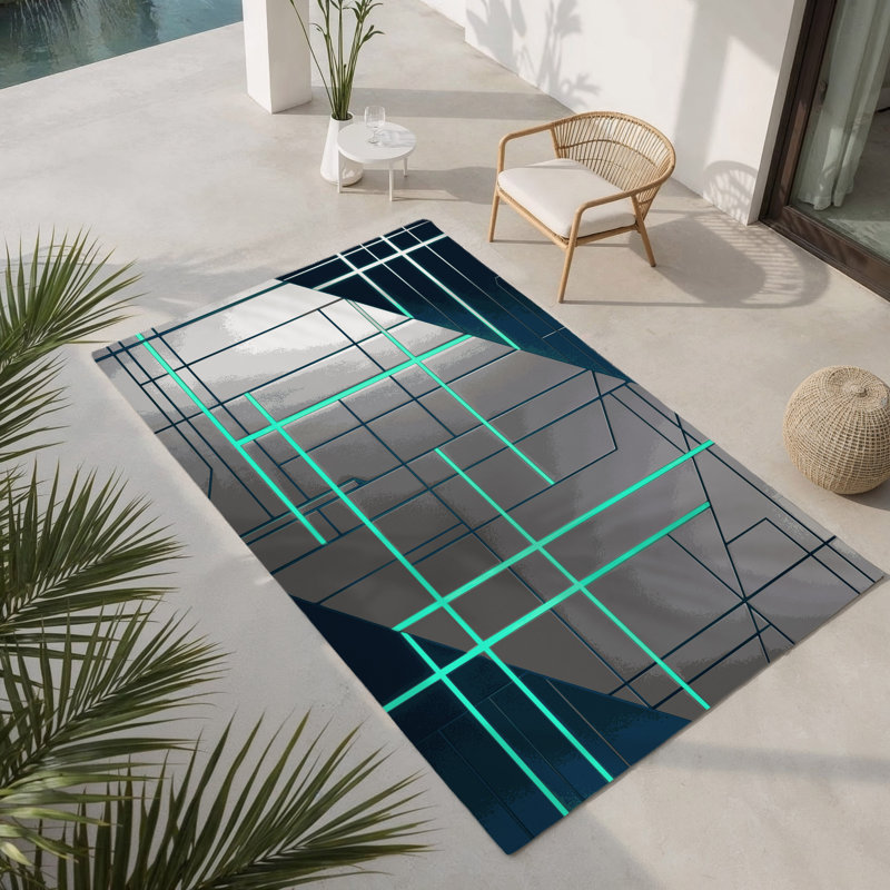 Astral Echo Indoor And Outdoor Area Rug, Rectangle 8' x 10'