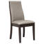Chaise rembourrée taupe et espresso