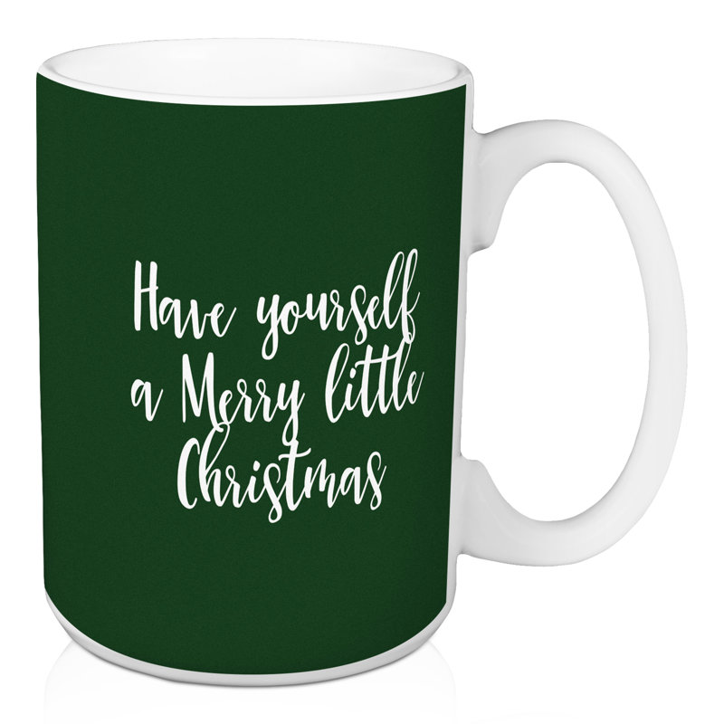 Tasse à café joyeux little christmas Haggerty, Vert foncé