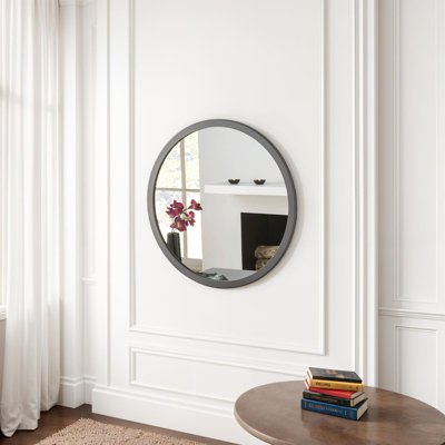 Tabatha Wood Flat Wall Mirror