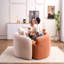 Canapé modulaire S-Curved Chenille: double profondeur, rose corail, sans assemblage, compact pour les petits espaces, 400 lb, L 66,9 po-32497313