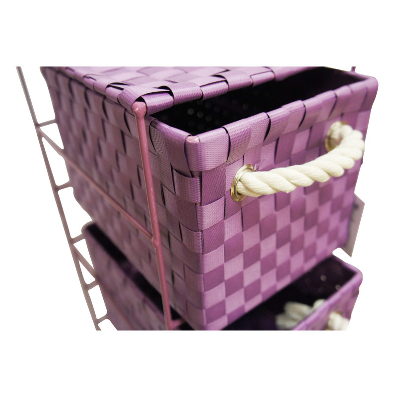 65cm H x 18cm W Utility Cart, Purple