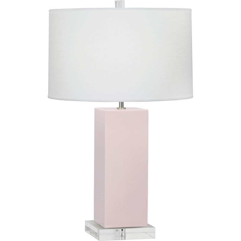 Harvey Table Lamp, 33" H x 20" W x 20" D, Rose Water Glazed