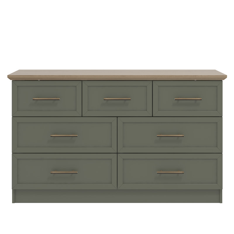 7 Drawer Chest, Kale Green