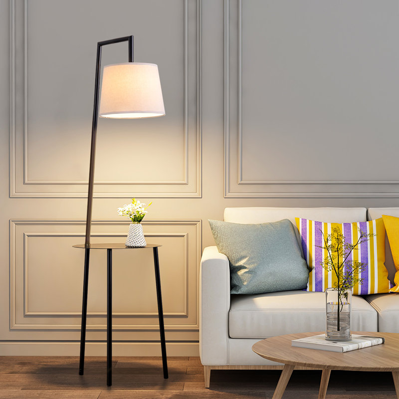 150cm Black Tray Table Floor Lamp