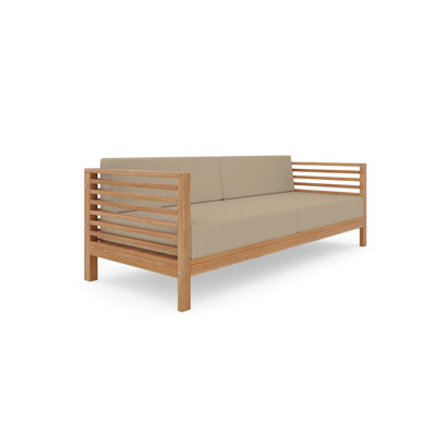 Amblewood Summer Teak Outdoor Sofa by Rosecliff Heights