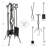 Iron Fireplace Tool Set