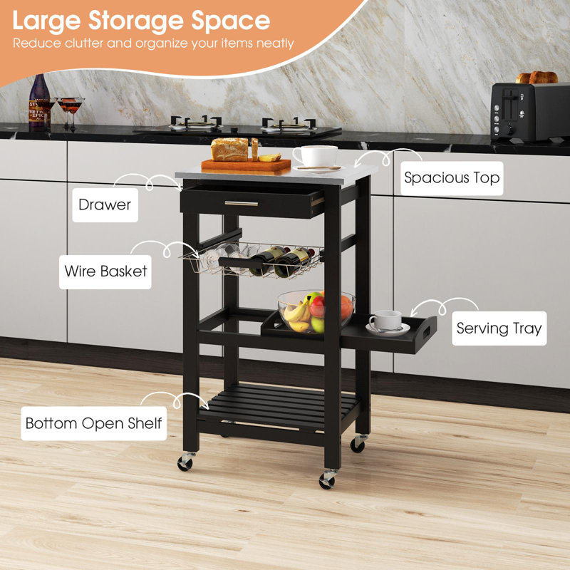 Kitchen Cart, Black