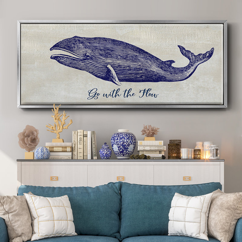 Go With The Flow- Framed Canvas