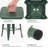 Stool with Metal Frame,Metal Bar Stools, Backless Counter Height Barstools, Indoor Outdoor Stackable Stools With Square Seat-1592360950-1521817820