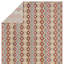 Deva Geometric Machine Woven Polypropylene Area Rug in Brown/Blue/Red-202005037