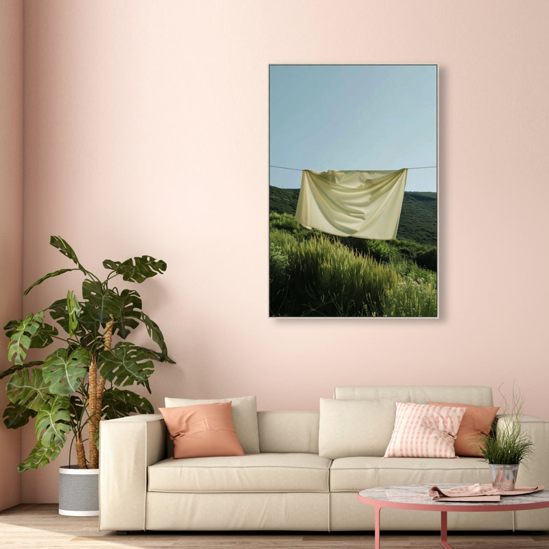 Floating Cotton I Print by Oliver Gal, 37"H x 25"W, Silver Floater Frame