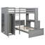 Lit mezzanine peu encombrant avec bureau intégré et lit simple-948189731-948637202