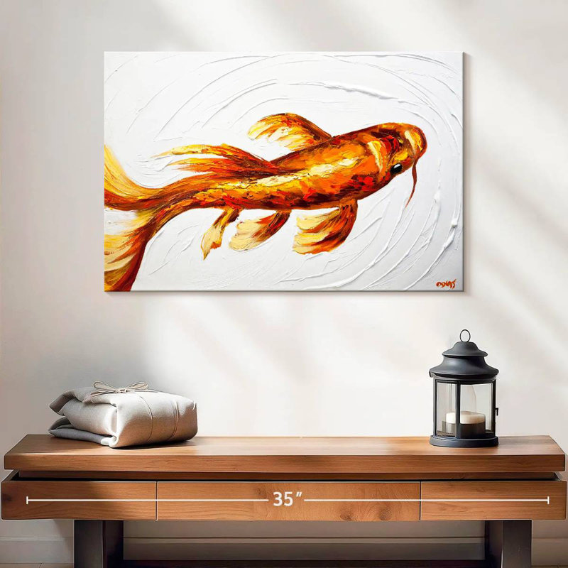 Poisson koi orange, H 16 po x l 24 po
