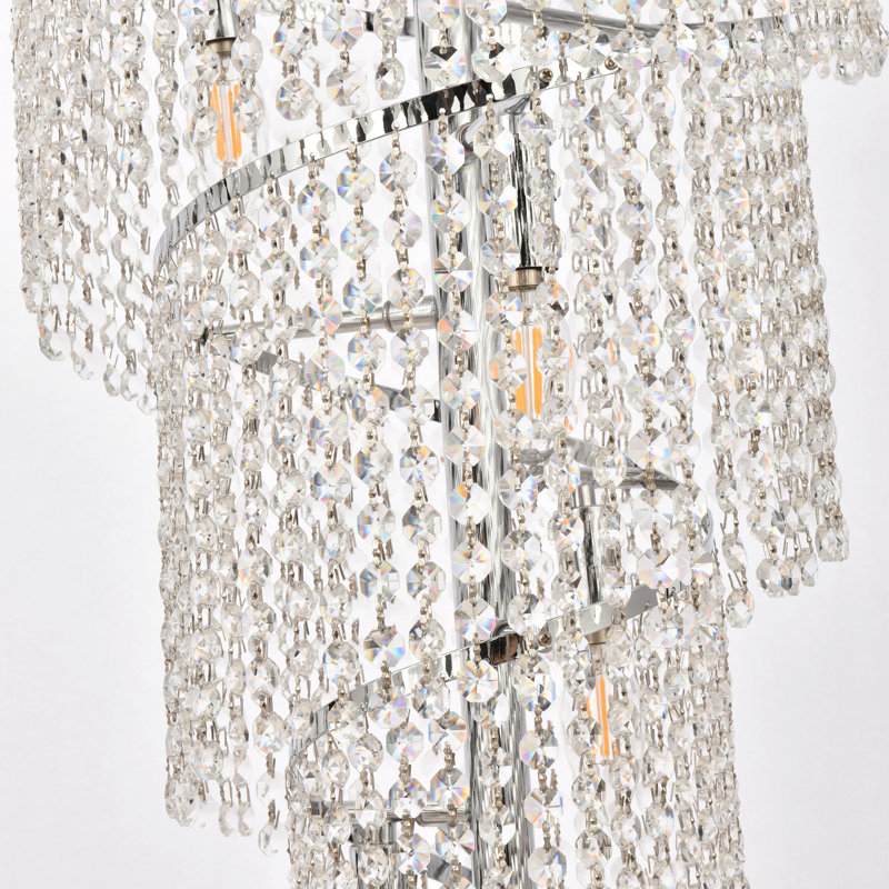 Sterns 18 - Light Tiered Chandelier, Royal Cut, Chrome