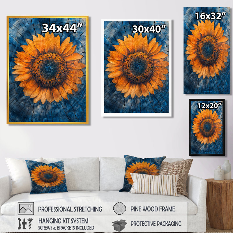 Dorothée - art mural floral, H 20 po x l 12 po, Toile tendue, Ne s’applique pas