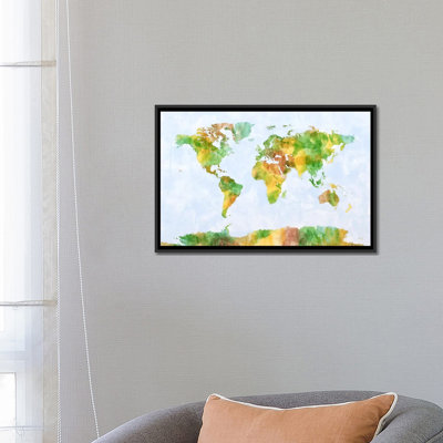 « world map » par michael tompsett, reproduction d’art sur toile