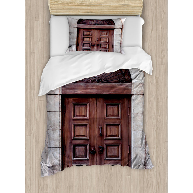 Rustic Polyester Duvet Cover, Twin Duvet Cover + 1 Standard Sham