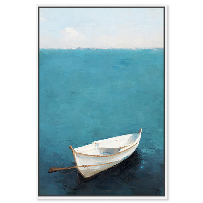 Côte perdue - Impression sur toile, Toile avec cadre flottant, H 25 po x l 17 po, Blanc