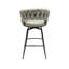 Tabouret de bar en cuir technique avec tabourets pivotants à 360 °, tabouret de bar rembourré, tabouret de bar et repose-pieds-1482913660