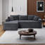 Canapé modulaire 94,5 po Cloud - modulaire en L avec méridienne réversible, aucun assemblage requis - velours côtelé, canapé d'angle à siège profond - minimaliste moderne pour le salon, la chambre à coucher, un appartement-129747321