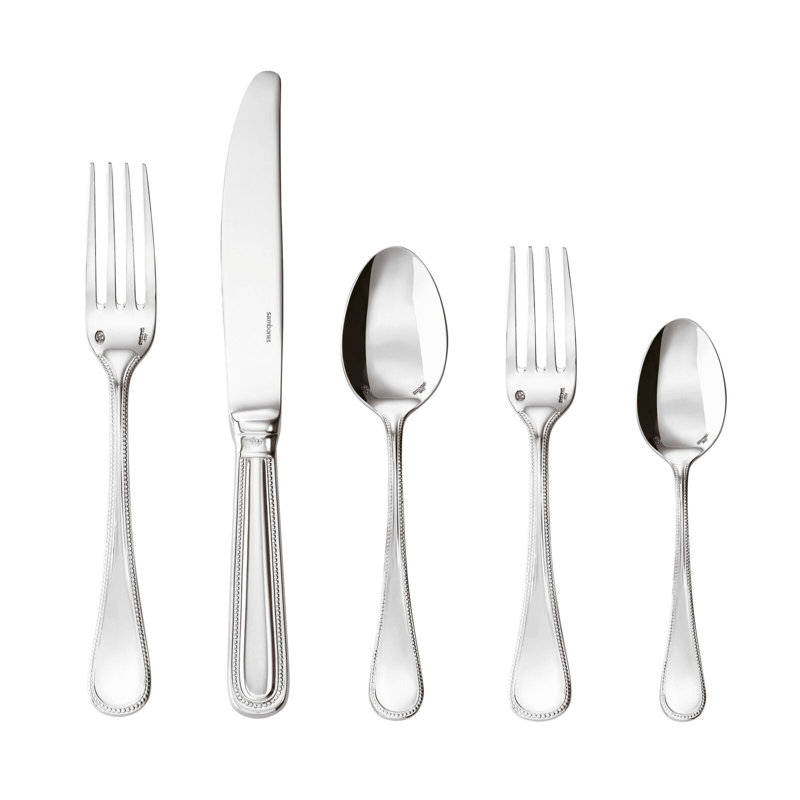 Perles 5 - Piece Stainless Steel Flatware Set - Service for 1