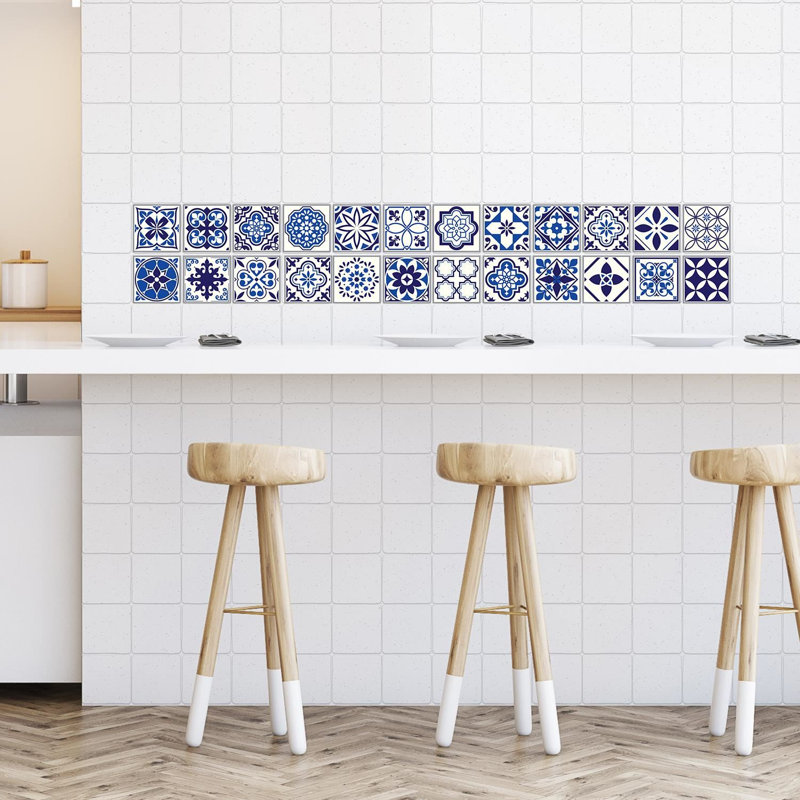 10cm W x 10cm L Vinyl Peel and Stick Mosaic Tile