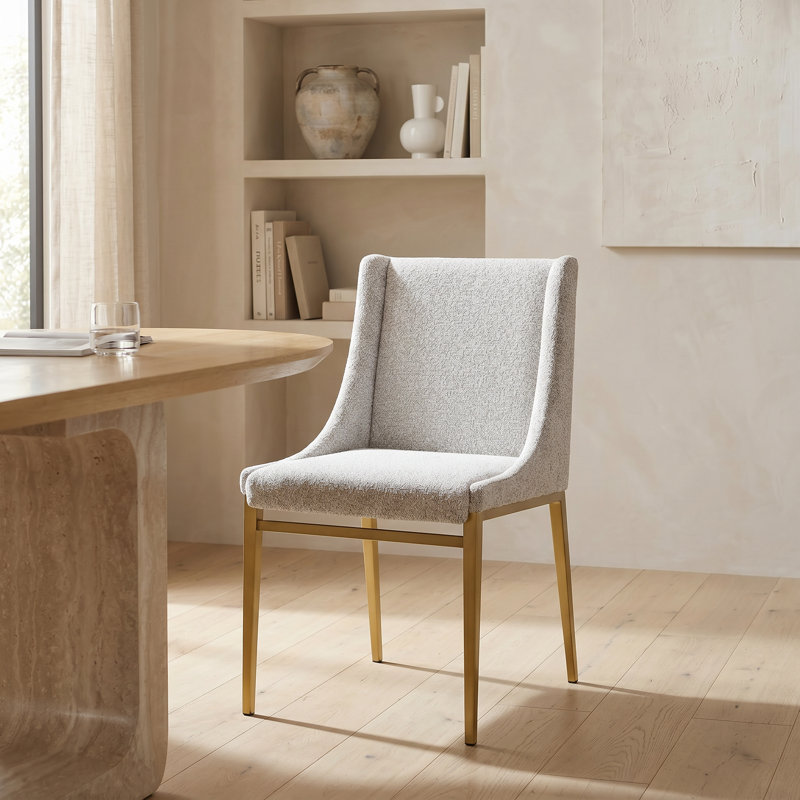 Chaise d'appoint en métal gris Yelissa