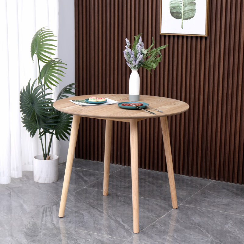 Dowden 4-Person Wood Dining Table, Brown