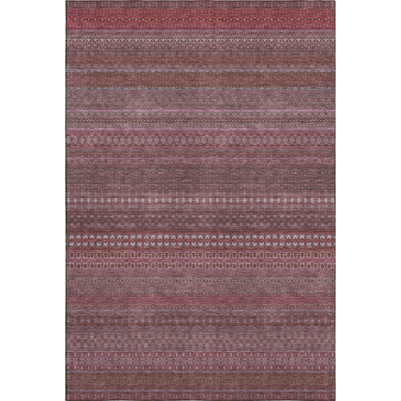 Premium Machine Washable Cerrito AMF527 Merlot, Rectangle 10' x 14'