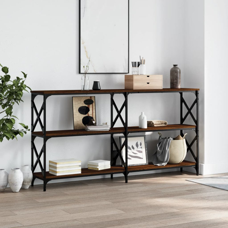Console Table, Sonoma Oak, 80.5cm H x 156cm W x 28cm D