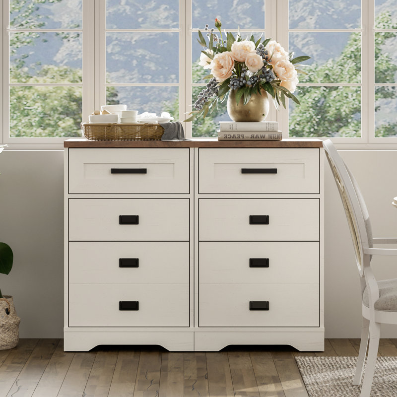 Ensemble de table de chevet 31,9 pouces Glenford, Blanc