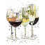 Magnifiques verres à vin, reproduction encadrée matte | Décoration intérieure