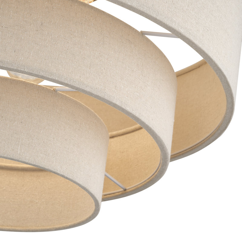 Très grand semi-encastré 4 lumières Ashani, Doré