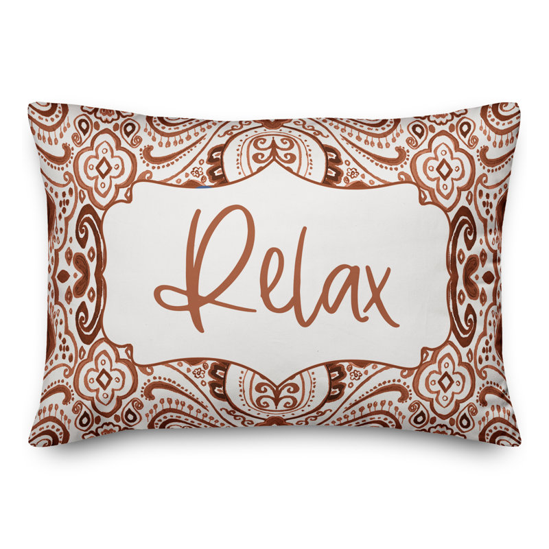  Housse de coussin rectangulaire et insert Relax, Orange