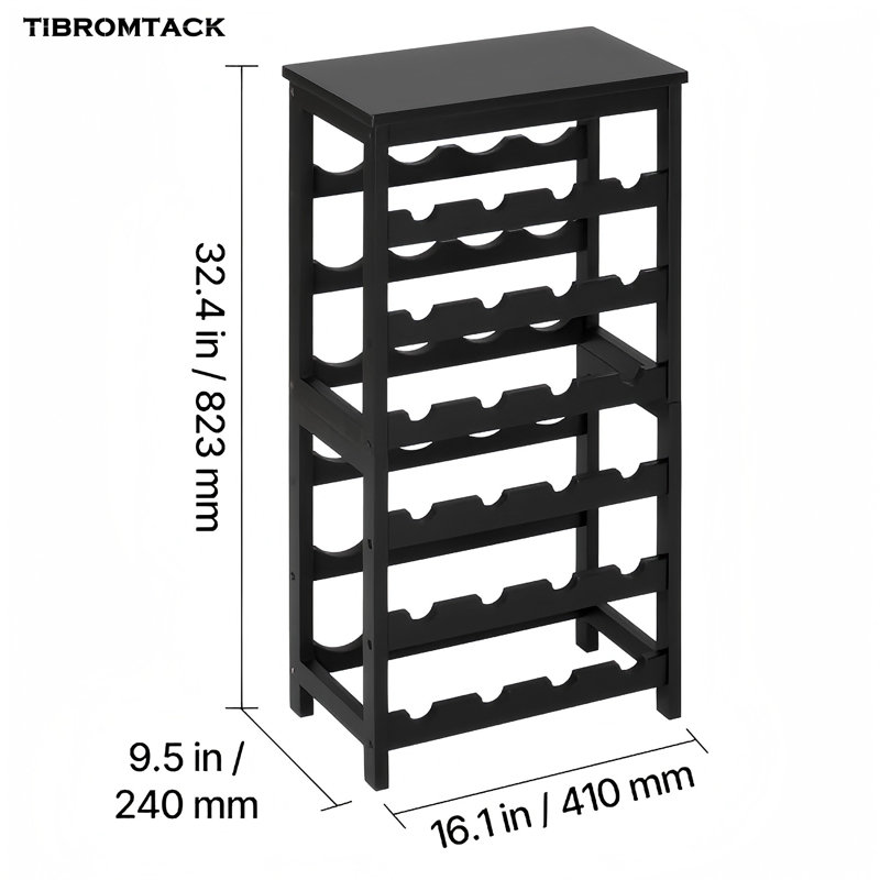 TIBROMTACK Support à vin amovible pour 24 bouteilles à 6 niveaux