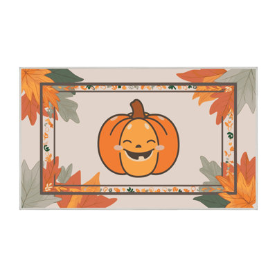 Khalifa Washable Halloween Fall Season Holiday Rug