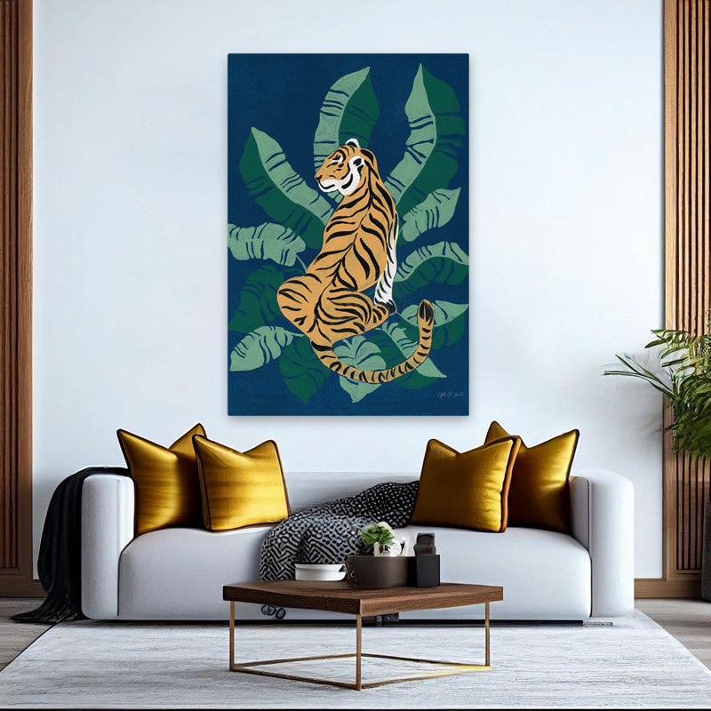 Tigre contemporain et BCBG contemporain, H 60 po x l 40 po