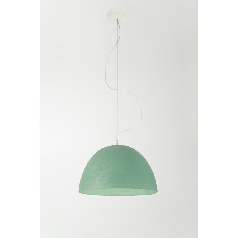 Luna 1 - Light White Dome Pendant, Turquoise