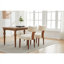 Ensemble de 2 chaises sans accoudoirs, dossier incurvé moderne, revêtement en lin, pieds en bois massif, beige doux