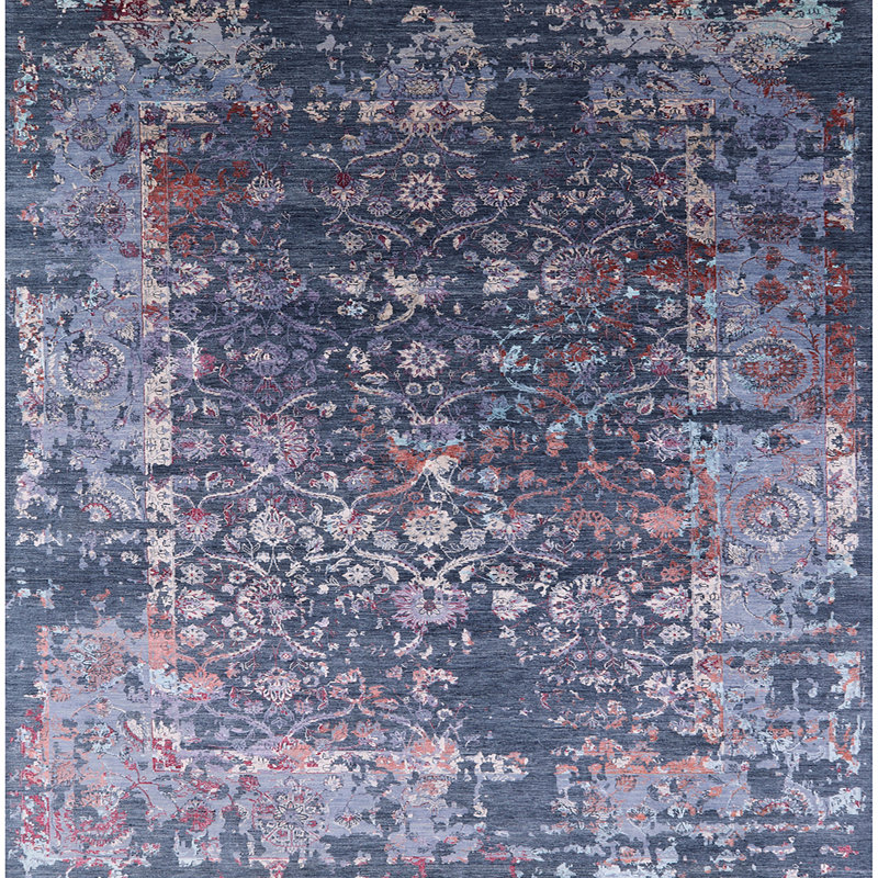 Overshores Oriental Indoor Rug, Square 7'