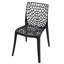 Chaise de salle à manger empilable, chaise d'appoint de patio sans accoudoirs, sans assemblage et résistante aux intempéries, avec dossier respirant-423670250
