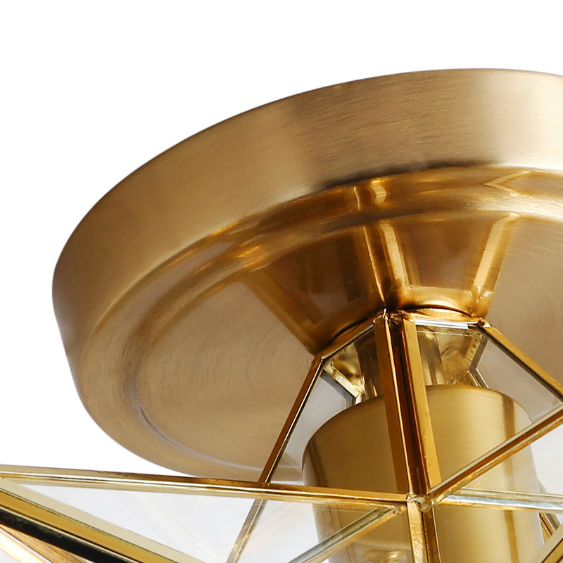 Clear Glass Semi Flush Mount