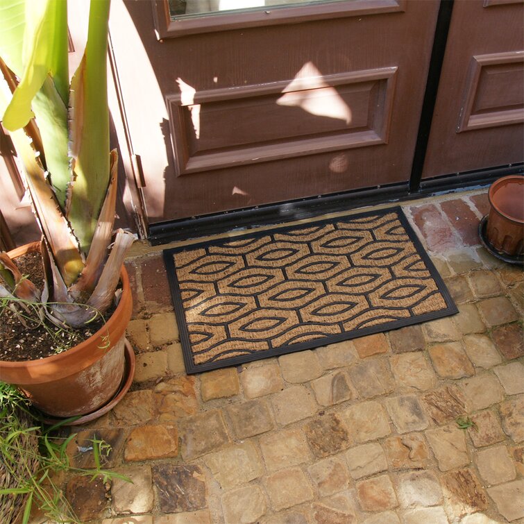 George Oliver Erasmus Non-Slip Geometric Outdoor Doormat