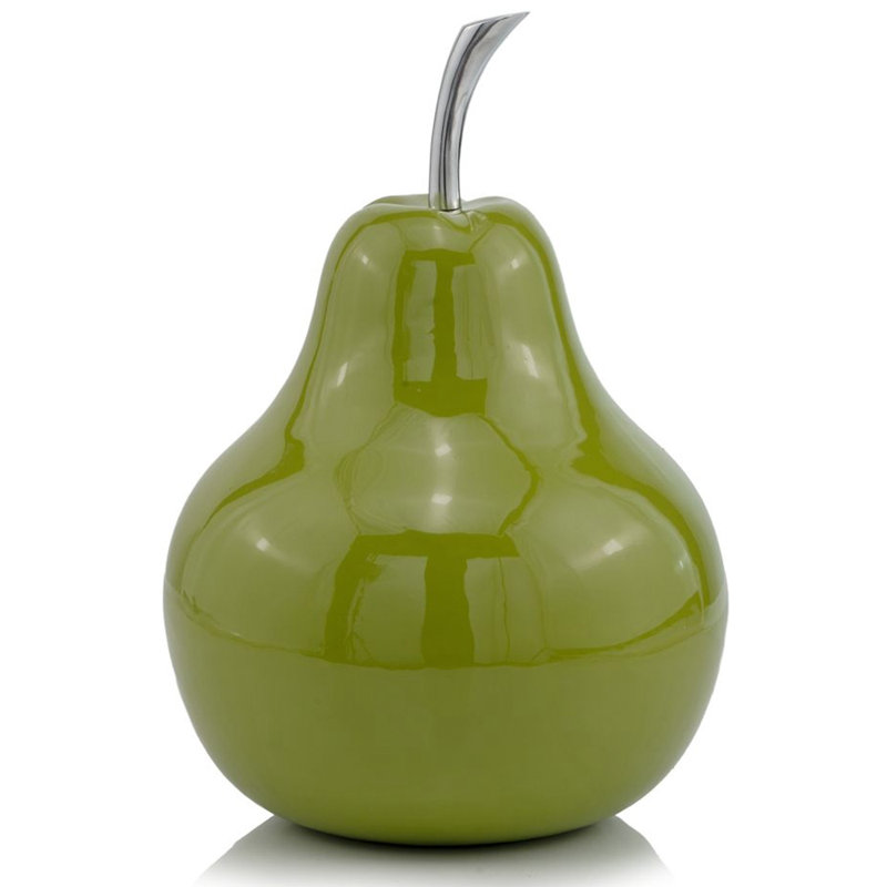 Annebeth Pera Blanco Pear, 16" H x 11" W x 11" D, Green
