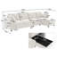 4 Seater Velvet Sofa & Chaise-129700393