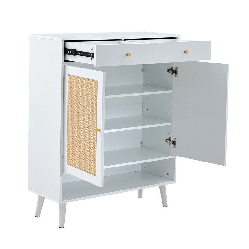Modern Minimalist Storage Cabinet, White