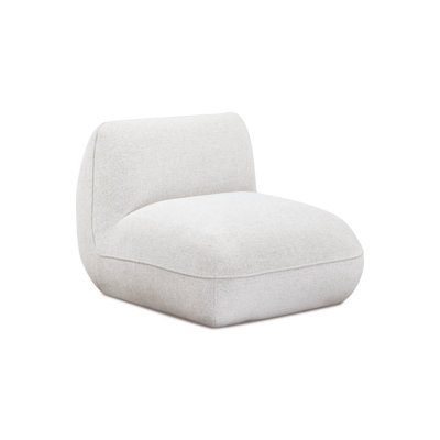 Arezaa Stone White Basketweave Armless Chair